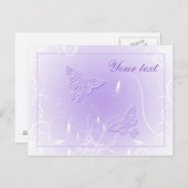 Carte Postale Design de papillon pastel doux (Devant / Derrière)