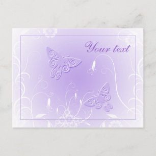 Carte Postale Design de papillon pastel doux