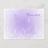 Carte Postale Design de papillon pastel doux (Devant)