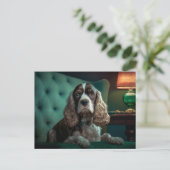 Carte Postale Design de portrait classique de Cocker Spaniel élé (Debout devant)