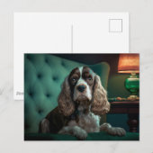 Carte Postale Design de portrait classique de Cocker Spaniel élé (Devant / Derrière)