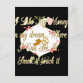 Carte Postale Design de rêve de sac d'argent (Devant)