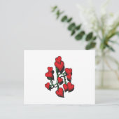 Carte Postale Design de tatouage au coeur rouge (Debout devant)