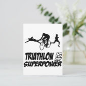 Carte Postale Design de triathlon (Debout devant)