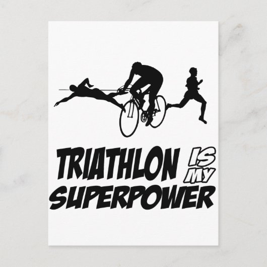 Carte Postale Design de triathlon (Devant)