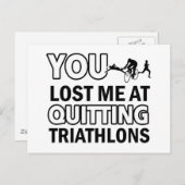 Carte Postale Design de triathlon cool (Devant / Derrière)