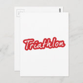 Carte Postale Design de triathlon cool (Devant / Derrière)