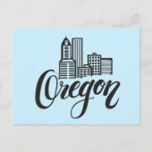 Carte Postale Design de typographie de l'Oregon (Devant)