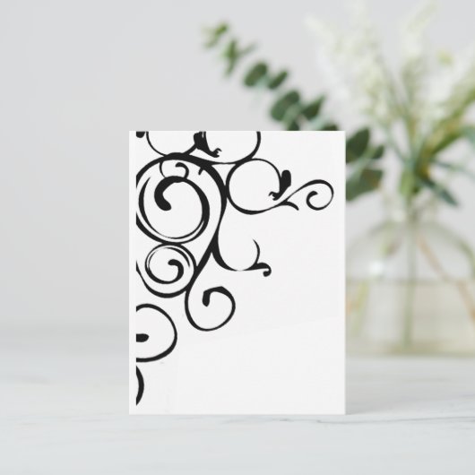 Carte Postale Design de vigne (Debout devant)