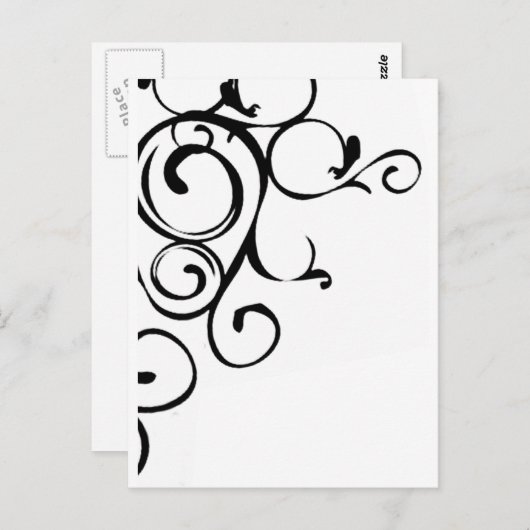 Carte Postale Design de vigne (Devant / Derrière)