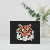 Carte Postale design de visage de tigre cool (Debout devant)
