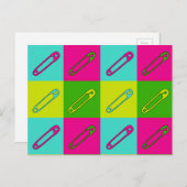 Carte Postale Design des épingles de sécurité lumineuses de l'ar (Devant / Derrière)