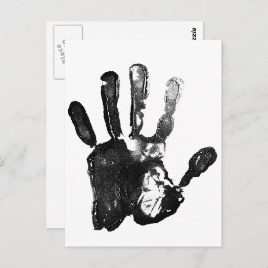 Carte Postale Design d'impression de palme noire (Devant / Derrière)