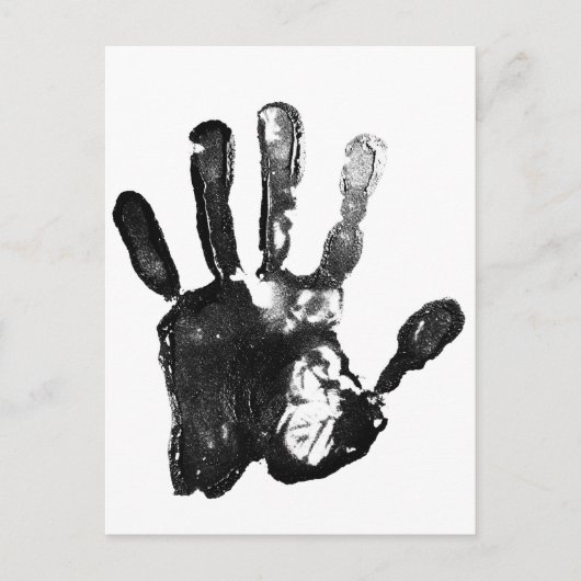 Carte Postale Design d'impression de palme noire (Devant)