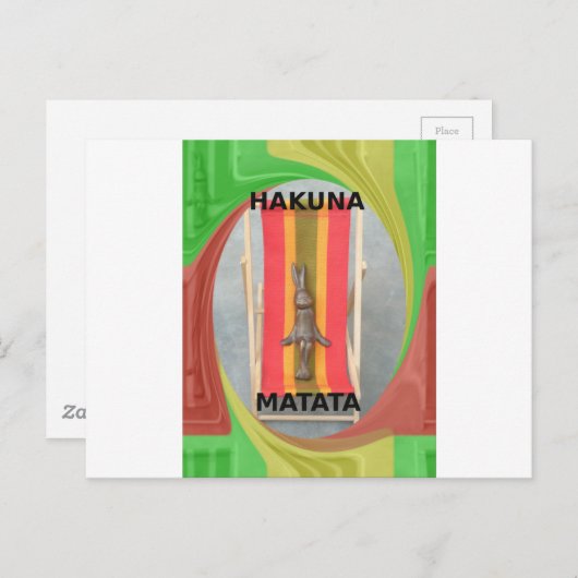 Carte Postale Design d'impression d'écran vectoriel de lapin rel (Devant / Derrière)