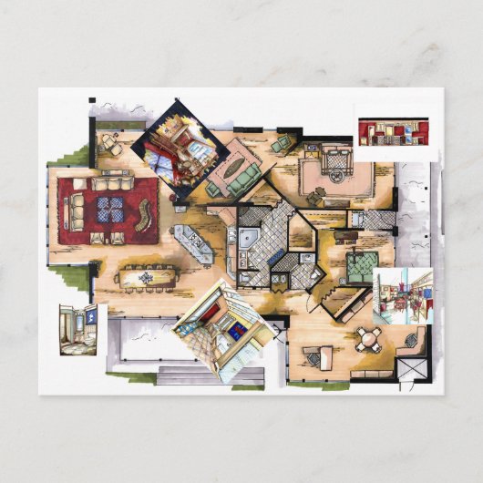 Carte postale design d'intérieur (Devant)