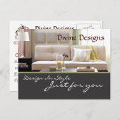 Carte Postale design d'intérieur - Customisé (Devant / Derrière)