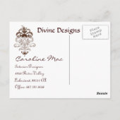 Carte Postale design d'intérieur - Customisé (Dos)