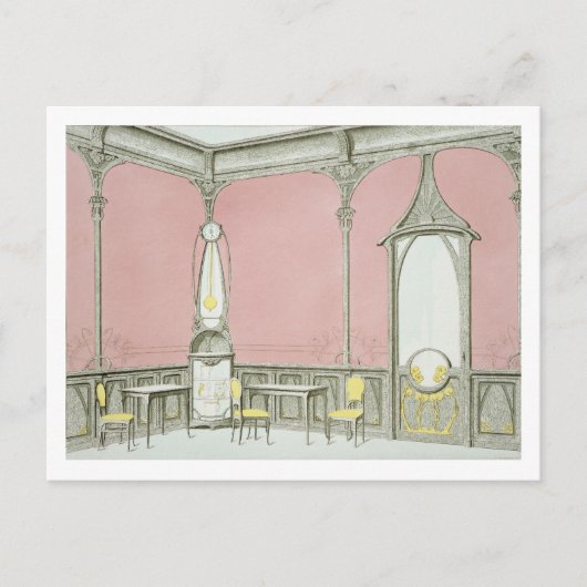 Carte Postale Design d'intérieur pour une brasserie, illustratio (Devant)