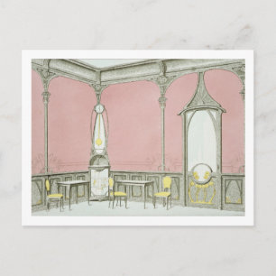 Carte Postale Design d'intérieur pour une brasserie, illustratio