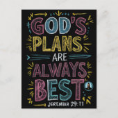 Carte Postale Design Divin : Les Plans De Dieux Sont Toujours Me (Devant)