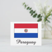 Carte Postale Design drapeau du Paraguay (Debout devant)