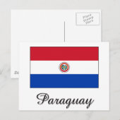 Carte Postale Design drapeau du Paraguay (Devant / Derrière)