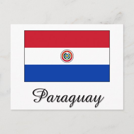 Carte Postale Design drapeau du Paraguay (Devant)
