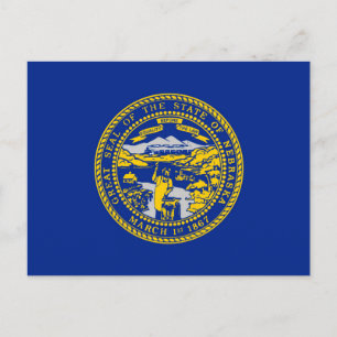 Carte Postale Design du drapeau de l'État du Nebraska