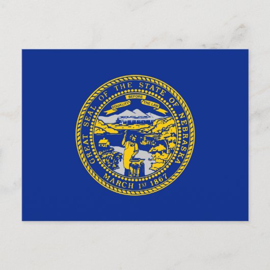 Carte Postale Design du drapeau de l'État du Nebraska (Devant)