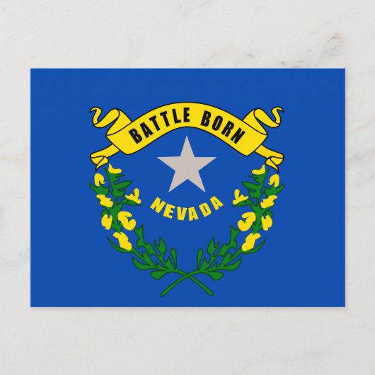 Carte Postale Design du drapeau d'état du Nevada (Devant)