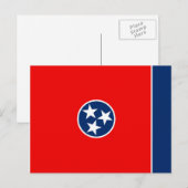 Carte Postale Design du drapeau d'état du Tennessee (Devant / Derrière)