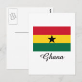 Carte Postale Design du drapeau du Ghana (Devant / Derrière)
