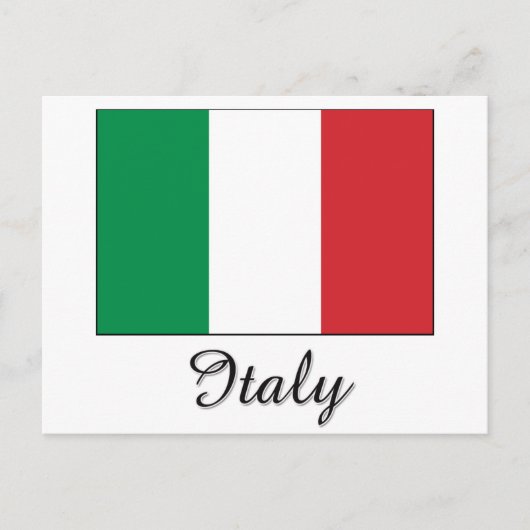 Carte Postale Design du drapeau italien (Devant)
