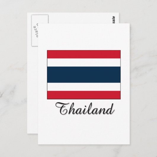 Carte Postale Design du drapeau thaïlandais (Devant / Derrière)