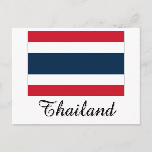 Carte Postale Design du drapeau thaïlandais (Devant)