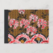 Carte Postale design d'un mur rouge et noir suspendu (Dos)