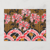 Carte Postale design d'un mur rouge et noir suspendu (Devant)