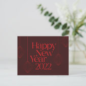 Carte Postale Design dynamique, élégant, cool Bonne année 2022 (Debout devant)