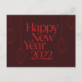 Carte Postale Design dynamique, élégant, cool Bonne année 2022 (Devant)
