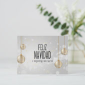 Carte Postale Design élégant de Feliz Navidad (Debout devant)