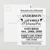 Carte Postale Design élégant de réunion familiale de style vinta (Devant / Derrière)