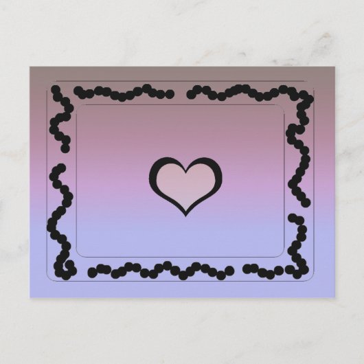 Carte Postale Design élégant noir et violet (Devant)