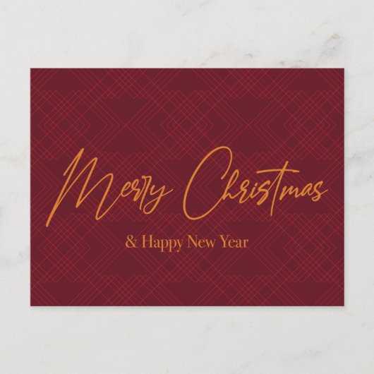 Carte Postale Design élégant, simple et cool de Joyeux Noël (Devant)
