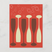 Carte Postale Design en verre de vin Abstrait (Devant)