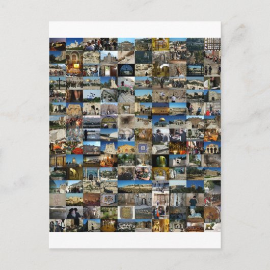 Carte Postale Design Exclusivo 100 Faces de Jerusalém (Devant)