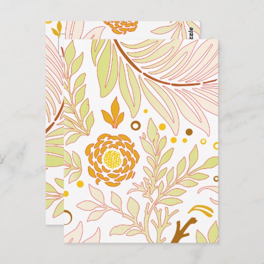 Carte Postale Design floral 19 (Devant / Derrière)