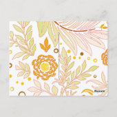 Carte Postale Design floral 19 (Dos)