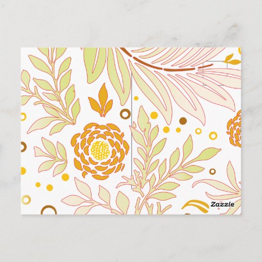 Carte Postale Design floral 19 (Dos)