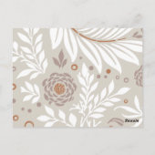 Carte Postale Design floral 25 (Dos)